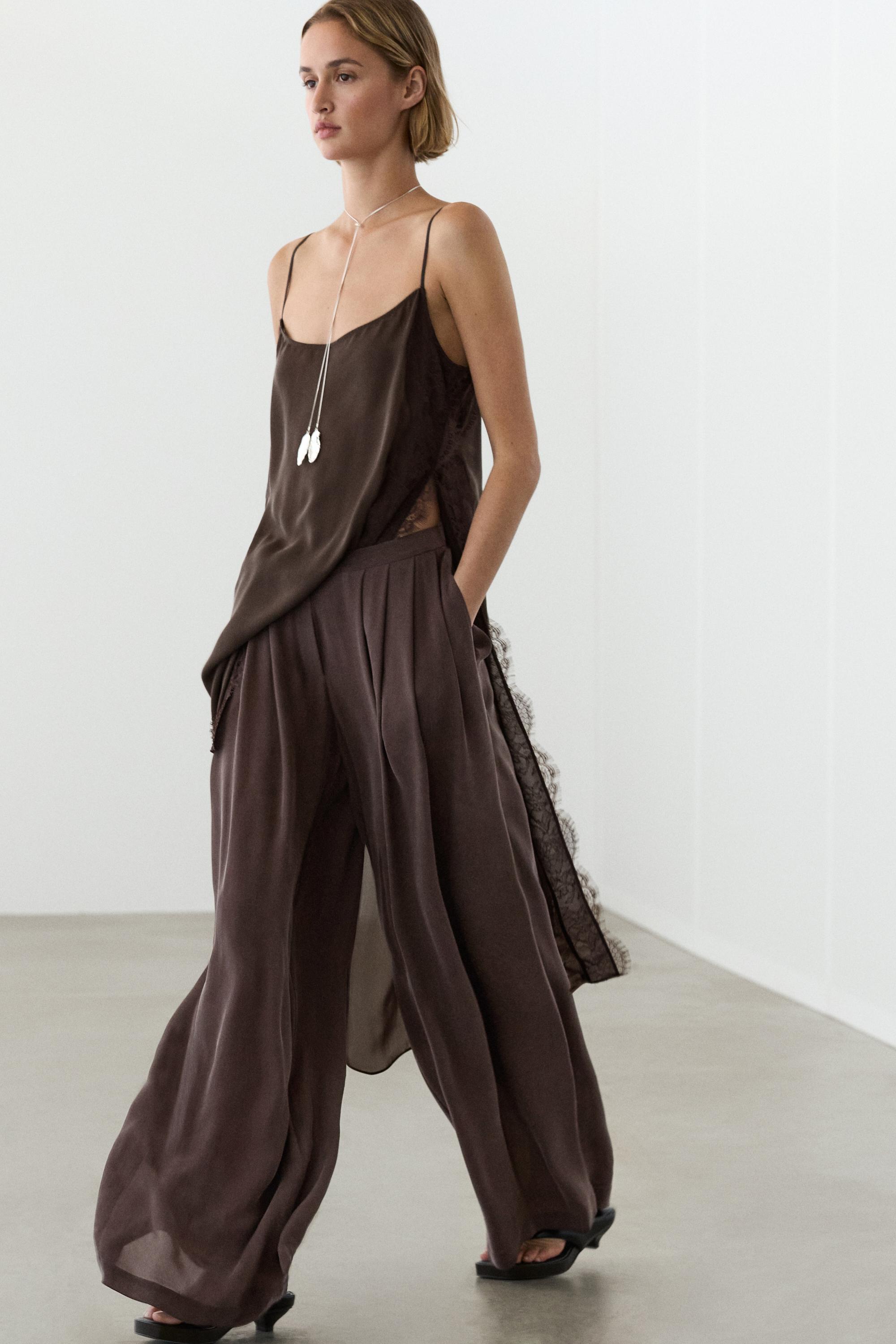 Jupe-culotte fluide total look